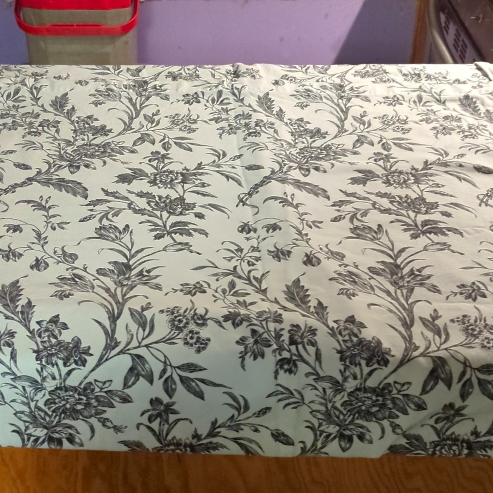 Laura Ashley black and white floral shower curtain